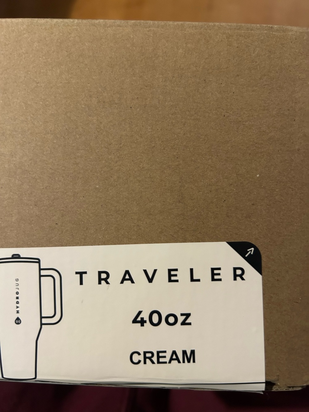 NWT Hydrojug Traveler Cup 40 Oz Cream - Picture 6 of 7